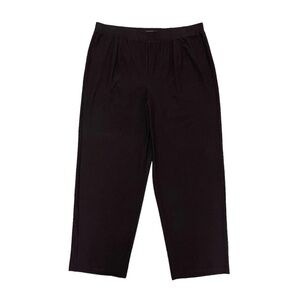Eileen Fisher Pants Women's Size 1X Dark Brown Wide Leg‎ Flowy Stretch Viscose